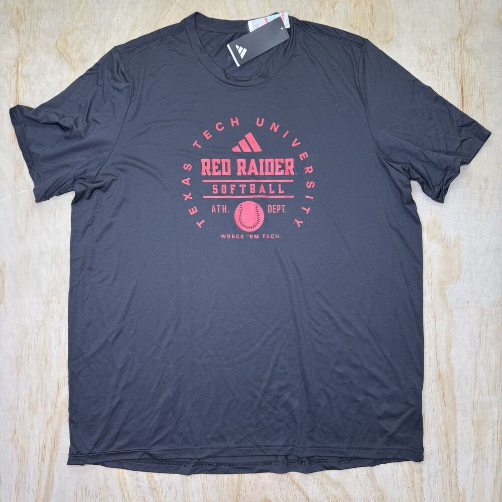 NEW Texas Tech Red Raiders adidas Locker Softball 2024 Shirt Black XL